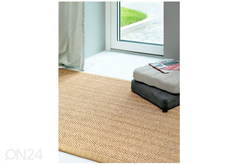 Narma sisalvaip Tuna™ gold 80x400 cm suurendatud