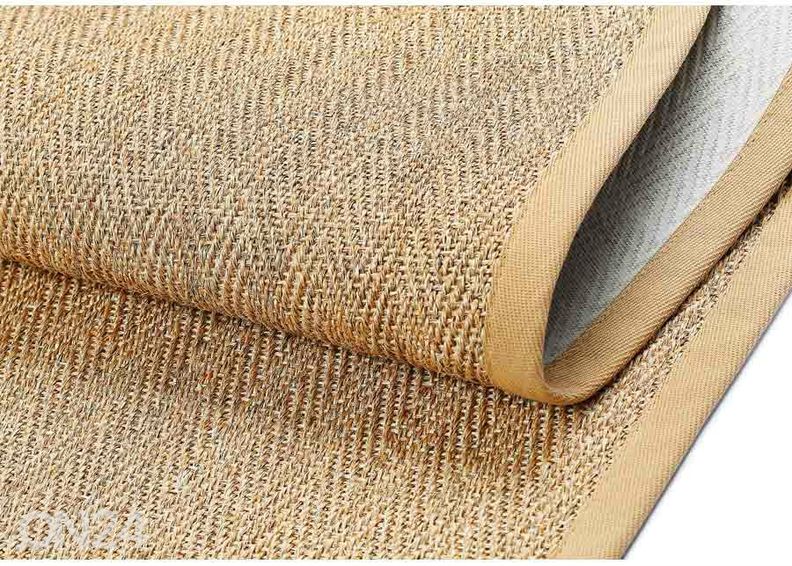 Narma sisalvaip Tuna™ gold ümar Ø 160 cm suurendatud