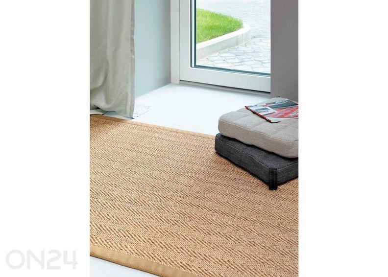 Narma sisalvaip Tuna™ gold ümar Ø 160 cm suurendatud