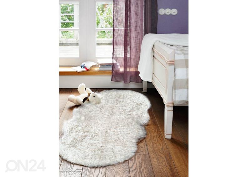 Narma Vegan Fur plüüsvaip Dolly linen tip 60x160 cm suurendatud