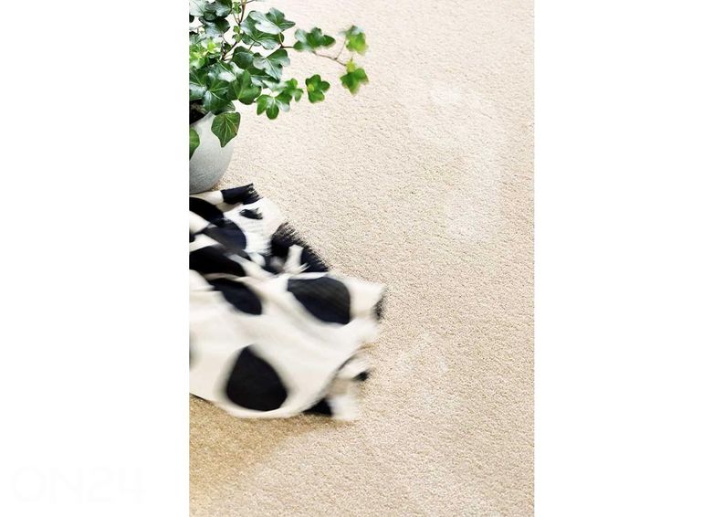 Narma veluurvaip Eden™ cream ümar Ø 133 cm suurendatud