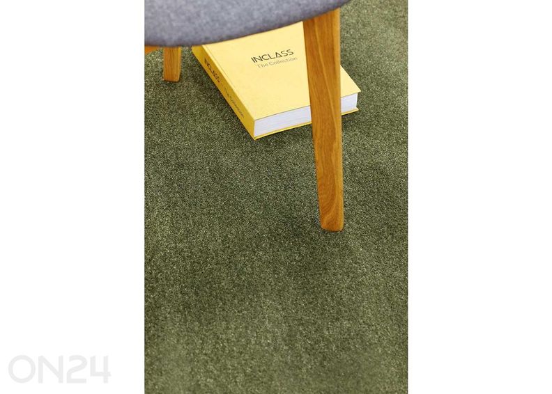 Narma veluurvaip Eden™ olive ümar Ø 133 cm suurendatud