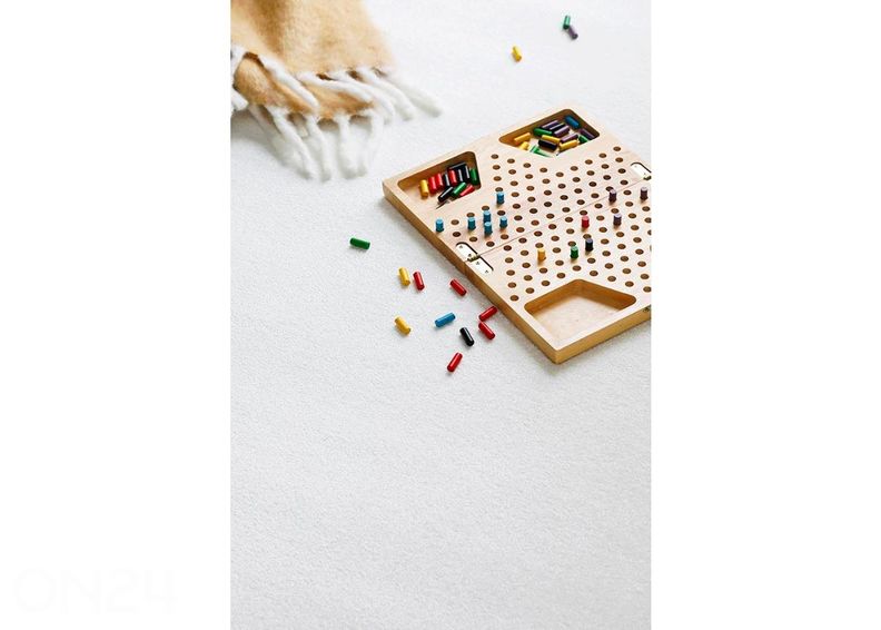 Narma veluurvaip Eden™ white ümar Ø 133 cm suurendatud