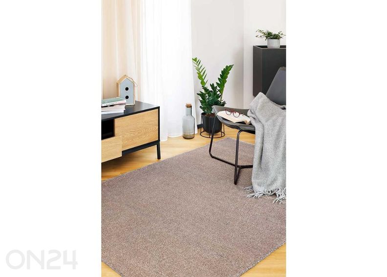Narma veluurvaip Noble™ beige ümar Ø 133 cm suurendatud