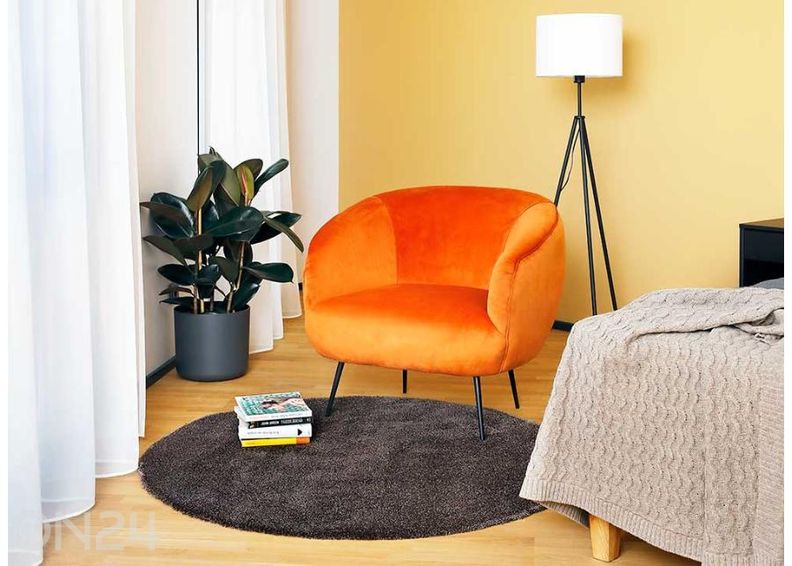 Narma veluurvaip Noble™ brown ümar Ø 133 cm suurendatud