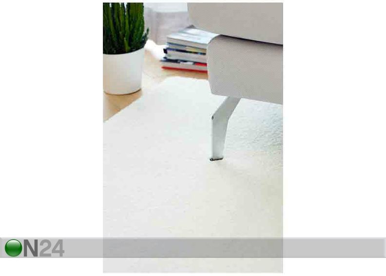 Narma veluurvaip Noble white 200x300 cm suurendatud