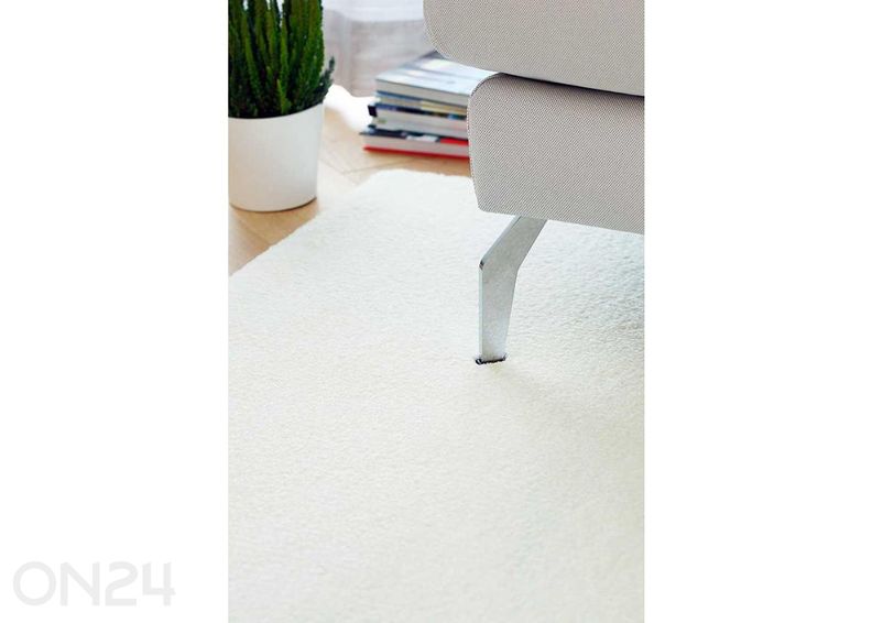 Narma veluurvaip Noble™ white 67x133 cm suurendatud