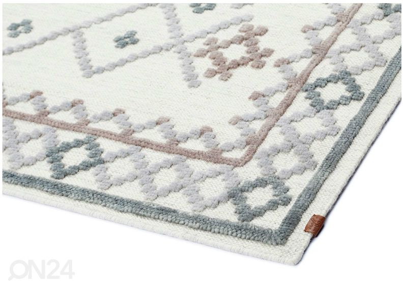 Narma villane käsikootud vaip Palanga grey-beige 140x200 cm suurendatud