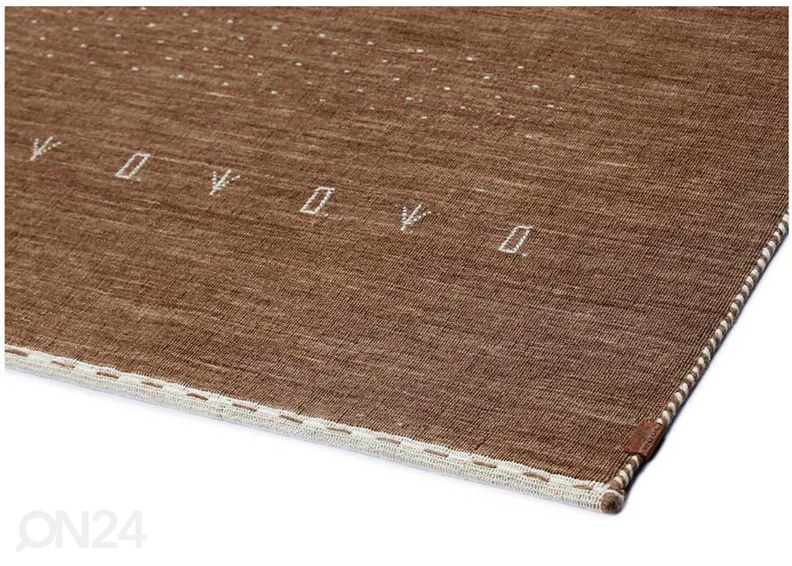 Narma villane käsikootud vaip Tornio brown 140x200 cm suurendatud