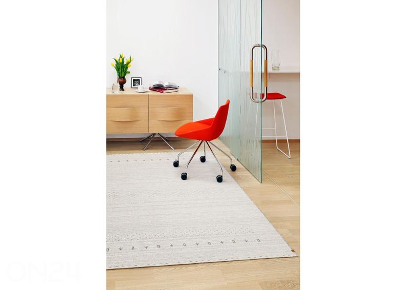 Narma villane käsikootud vaip Tornio natural 140x200 cm suurendatud