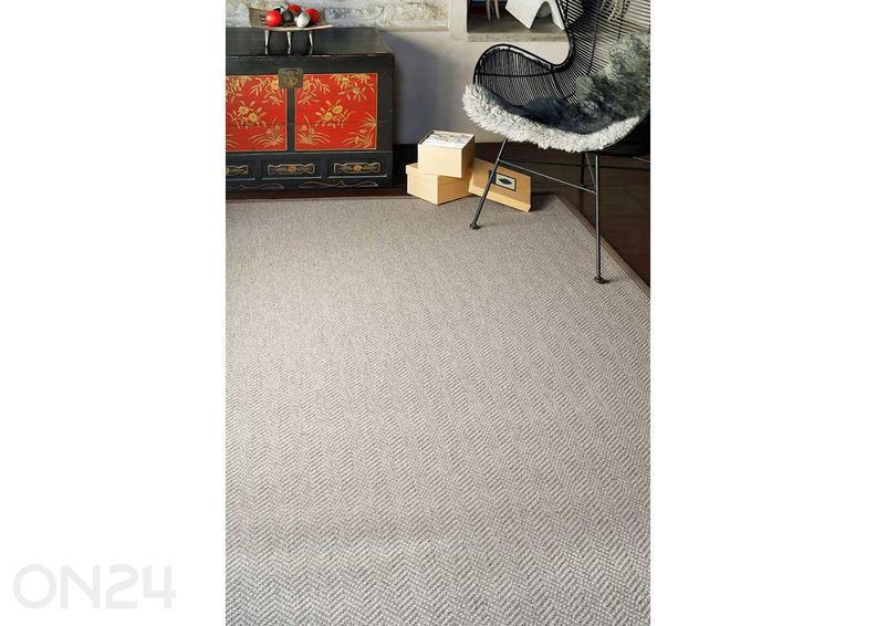 Narma villane vaip Bergen™ ümar beige Ø 160 cm suurendatud