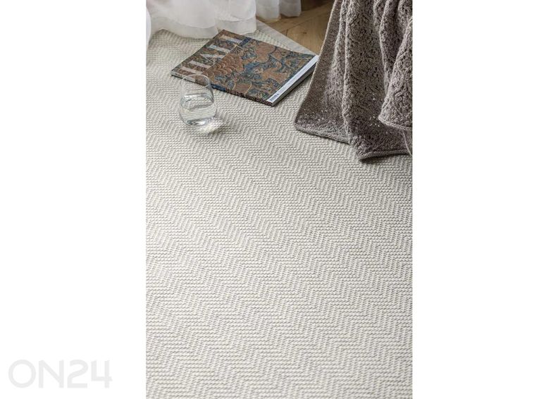Narma villane vaip Bergen™ white 80x240 cm suurendatud