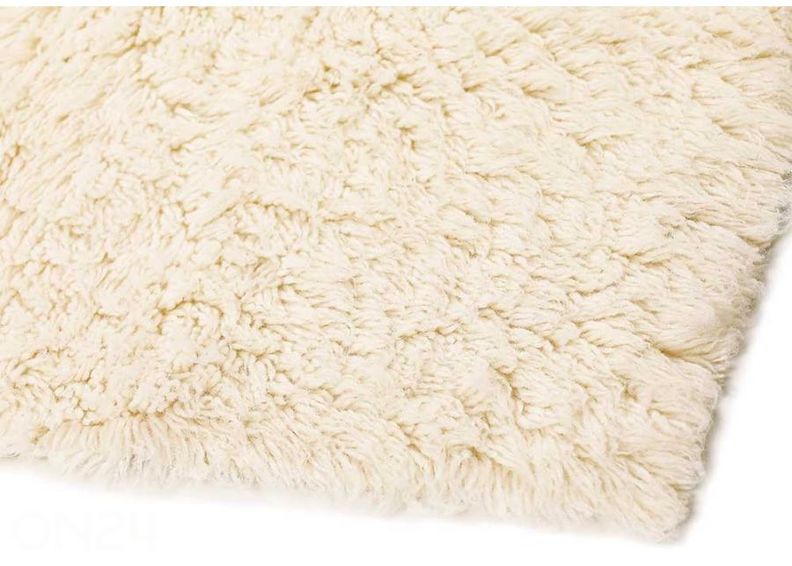 Narma villane vaip Flokati white 140x200 cm suurendatud