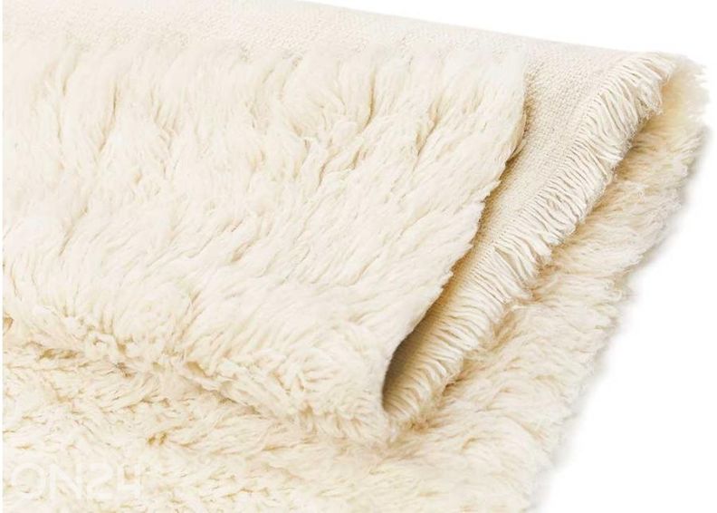 Narma villane vaip Flokati white 90x160 cm suurendatud