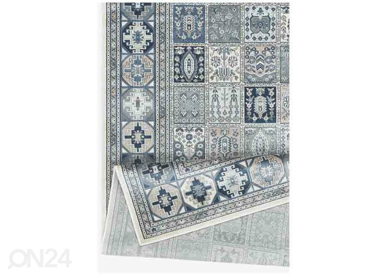 Narma viskoosvaip Zahra sand/blue 160x230 cm suurendatud