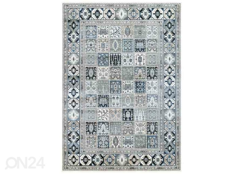 Narma viskoosvaip Zahra sand/blue 160x230 cm suurendatud
