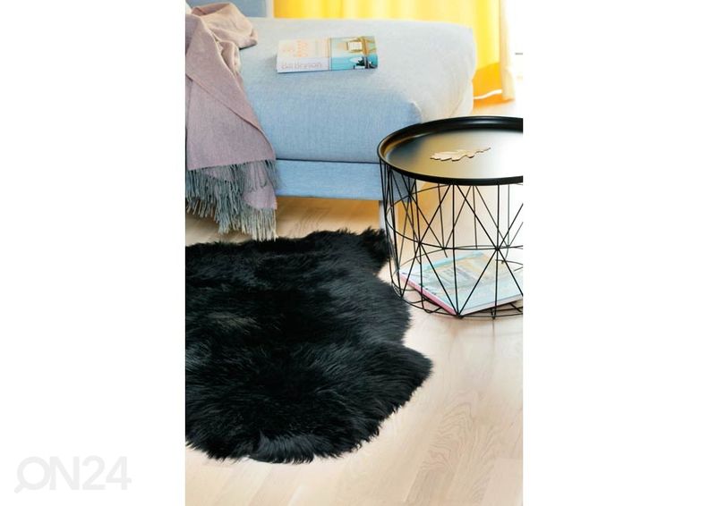 Naturaalne lambanahk Merino black M ±60x90 cm suurendatud