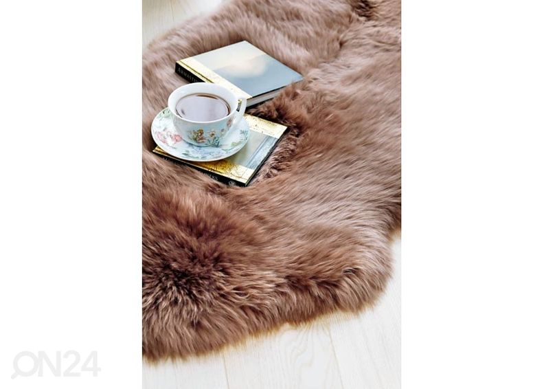 Naturaalne lambanahk Merino caramel Octo ±170x180 cm suurendatud