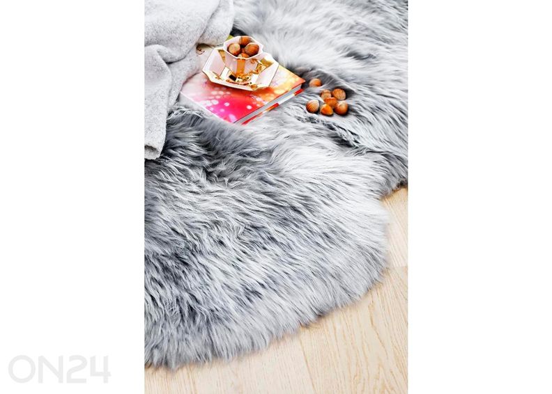 Naturaalne lambanahk Merino grey M ±60x90 cm suurendatud
