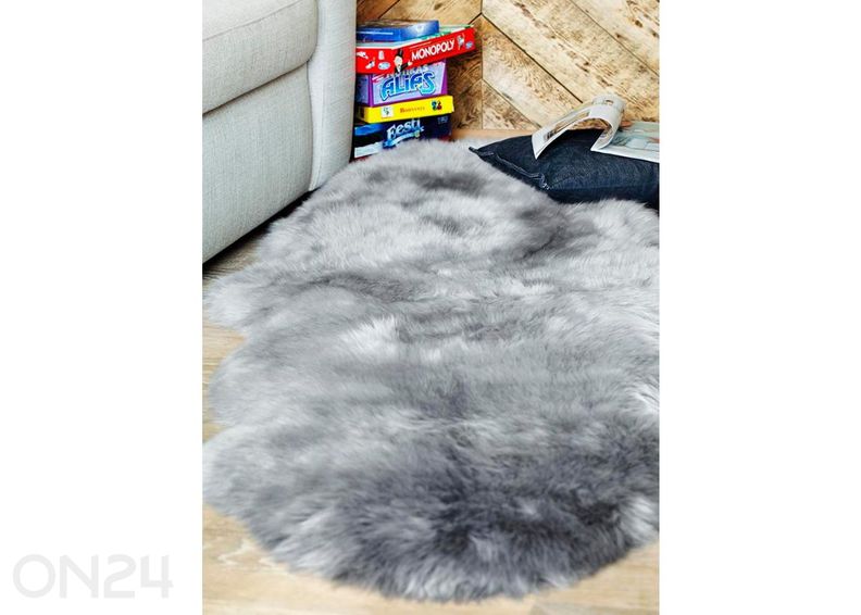 Naturaalne lambanahk Merino grey M ±60x90 cm suurendatud