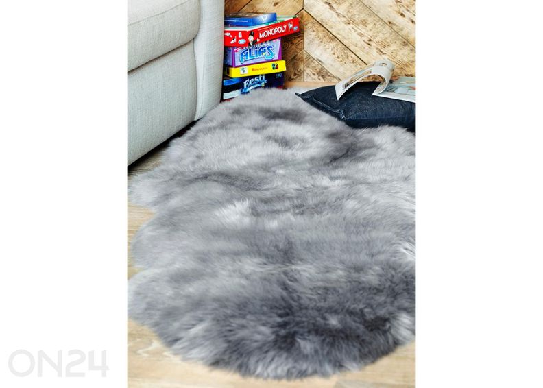 Naturaalne lambanahk Merino grey Octo ±170x180 cm suurendatud