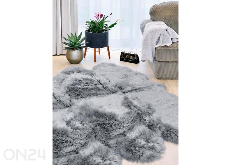 Naturaalne lambanahk Merino grey Sexto ±130x180 cm suurendatud