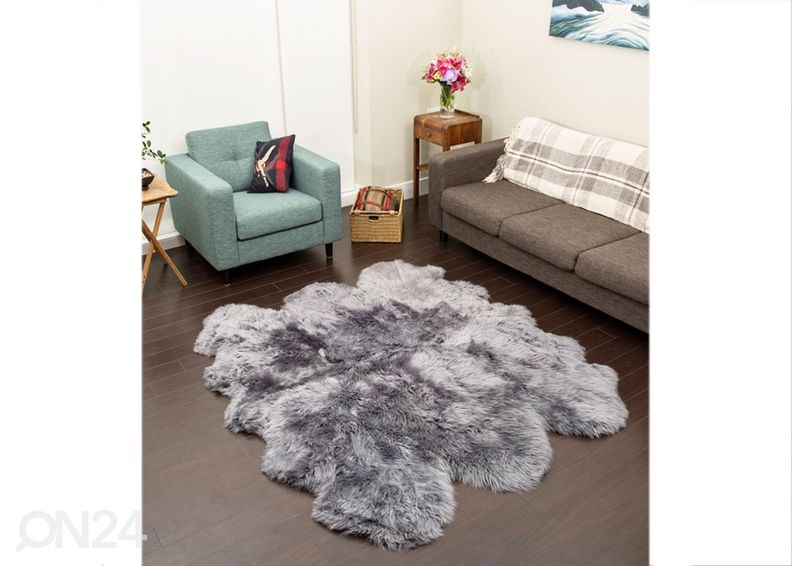 Naturaalne lambanahk Merino grey Sexto ±130x180 cm suurendatud