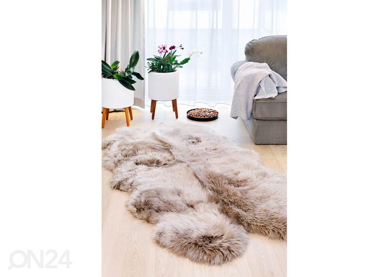 Naturaalne lambanahk Merino mink Quatro ±90x180 cm suurendatud