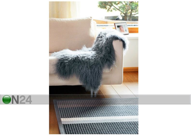 Naturaalne lambanahk Mongolian dark grey 60x90 cm suurendatud