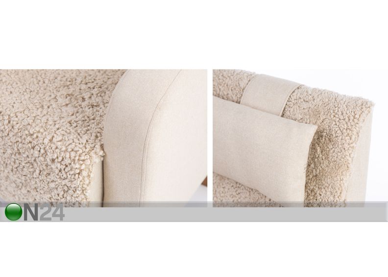 Naturaalsest lambanahast tugitool Otto + järi suurendatud