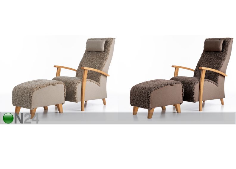 Naturaalsest lambanahast tugitool Wiivi + järi suurendatud