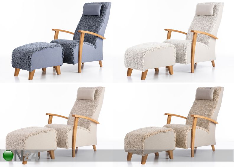 Naturaalsest lambanahast tugitool Wiivi + järi suurendatud