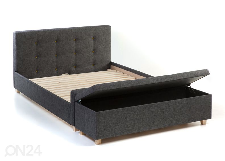 Nööpidega voodi Venecija 140x200 cm + tumba suurendatud