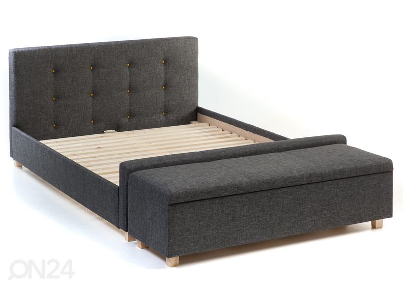 Nööpidega voodi Venecija 160x200 cm + tumba suurendatud