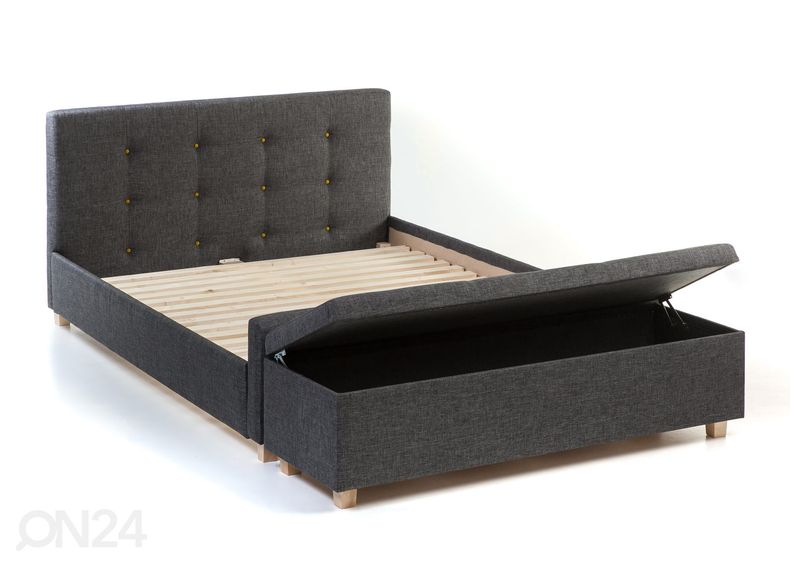 Nööpidega voodi Venecija 160x200 cm + tumba suurendatud