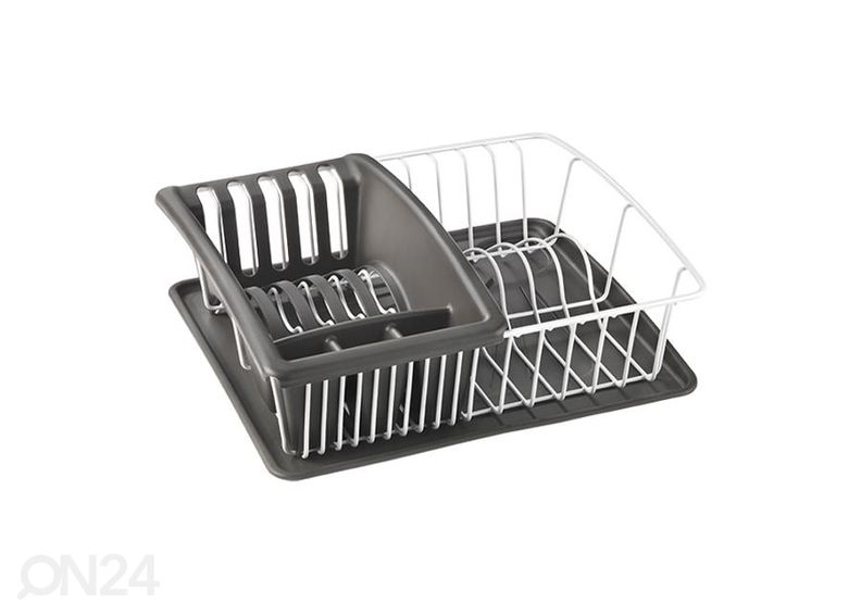 Nõudekuivatusrest Aquatex Plus, 35x30x12 cm, hõbe suurendatud