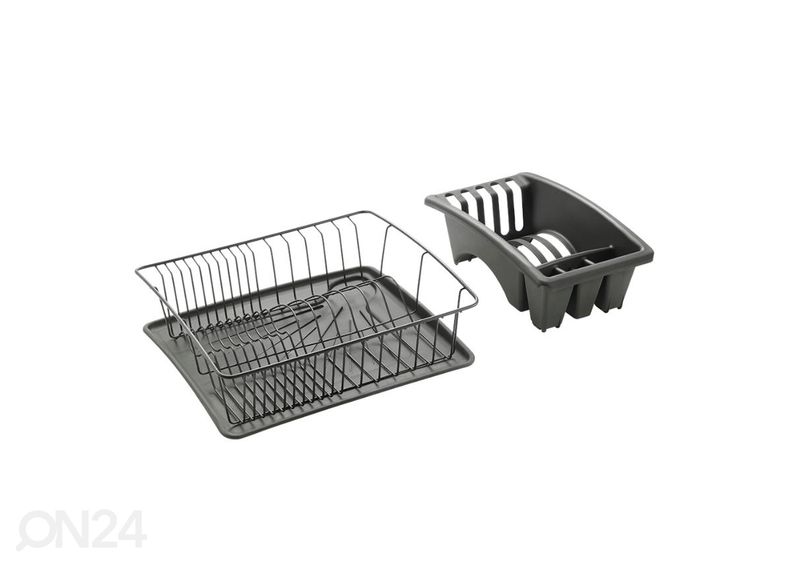 Nõudekuivatusrest Aquatex Plus, 35x30x12 cm, must suurendatud