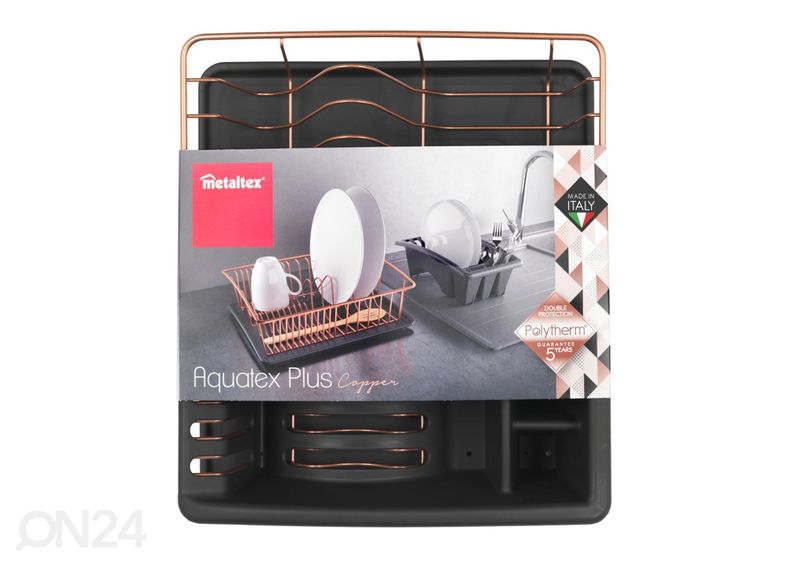 Nõudekuivatusrest Aquatex Plus, 35x30x12 cm, pronks suurendatud