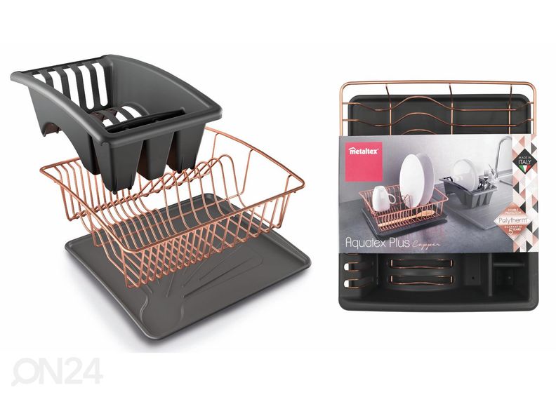 Nõudekuivatusrest Aquatex Plus, 35x30x12 cm, pronks suurendatud