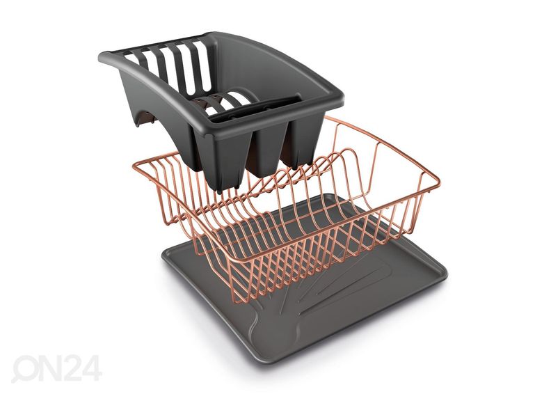 Nõudekuivatusrest Aquatex Plus, 35x30x12 cm, pronks suurendatud