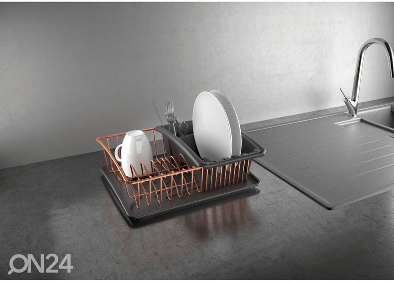 Nõudekuivatusrest Aquatex Plus, 35x30x12 cm, pronks suurendatud