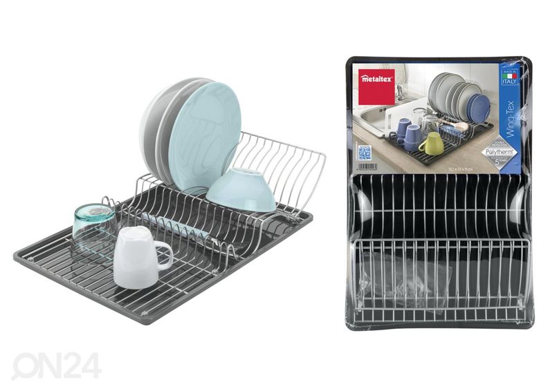 Nõudekuivatusrest Wingtex, 50x31 cm, hõbe suurendatud