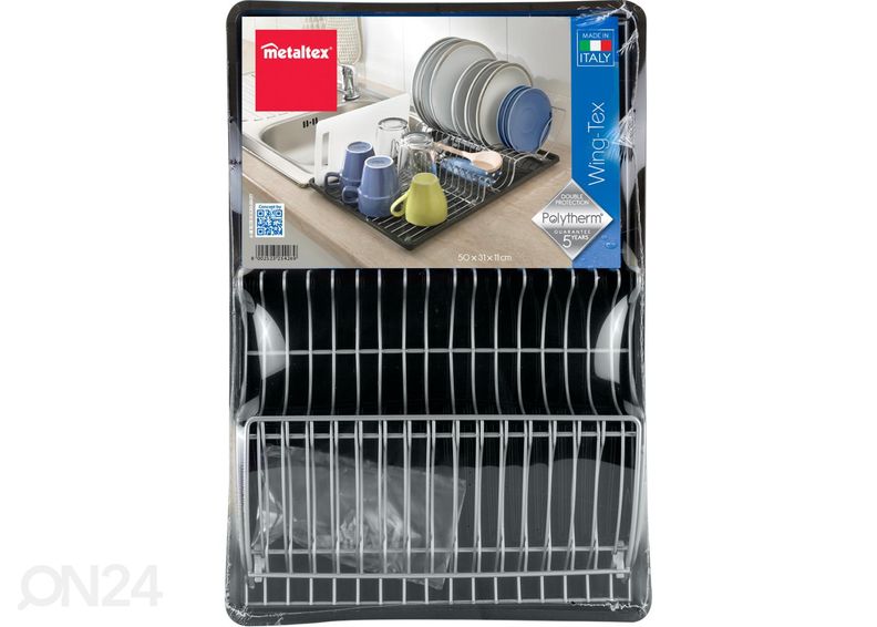 Nõudekuivatusrest Wingtex, 50x31 cm, hõbe suurendatud