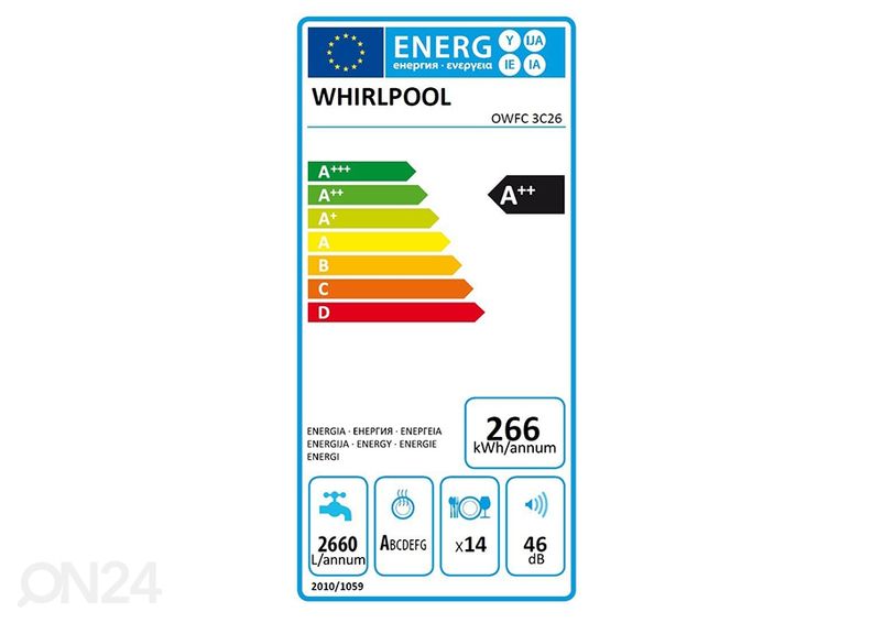 Nõudepesumasin Whirlpool suurendatud
