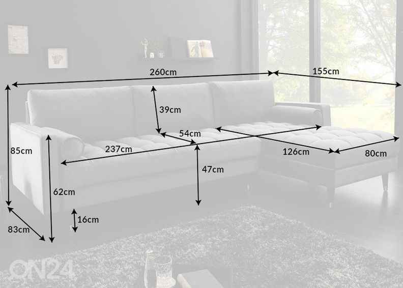 Nurgadiivan Velvet II suurendatud