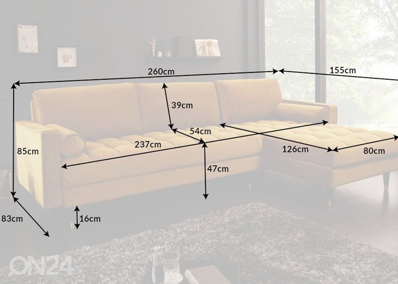 Nurgadiivan Velvet II suurendatud
