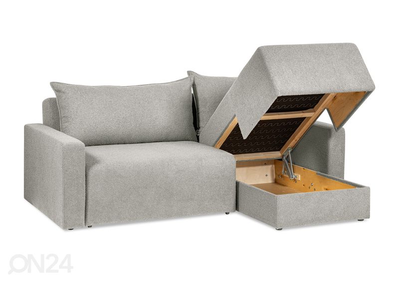 Nurgadiivanvoodi pesukastidega Palermo suurendatud