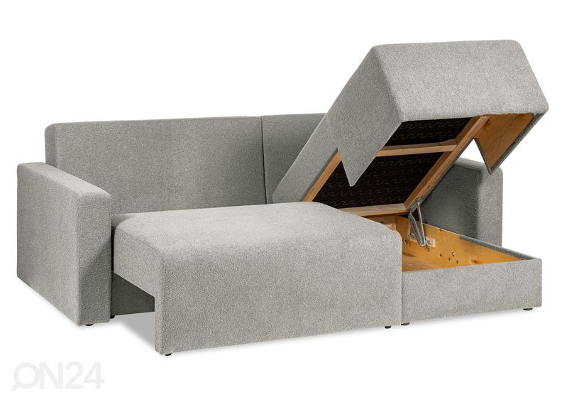 Nurgadiivanvoodi pesukastidega Palermo suurendatud