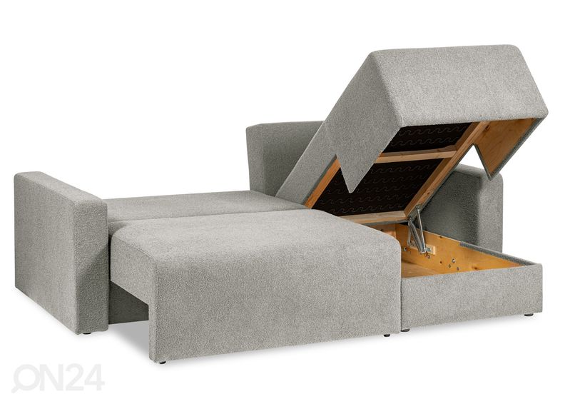 Nurgadiivanvoodi pesukastidega Palermo suurendatud