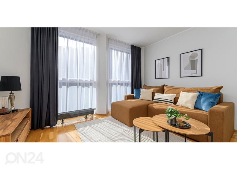 Nurgadiivanvoodi pesukastidega Palermo suurendatud